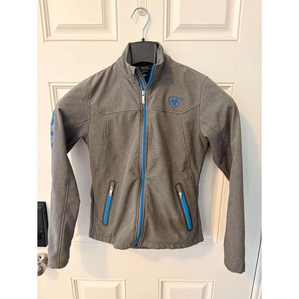 Ariat Kids New Team Softshell Jacket Gray  Size S
